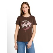 Tom Tailor Damesmode T-shirt met print 1050919 Bruin